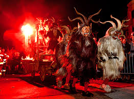 Krampusgruppe zur Faschingszeit in Haiming 