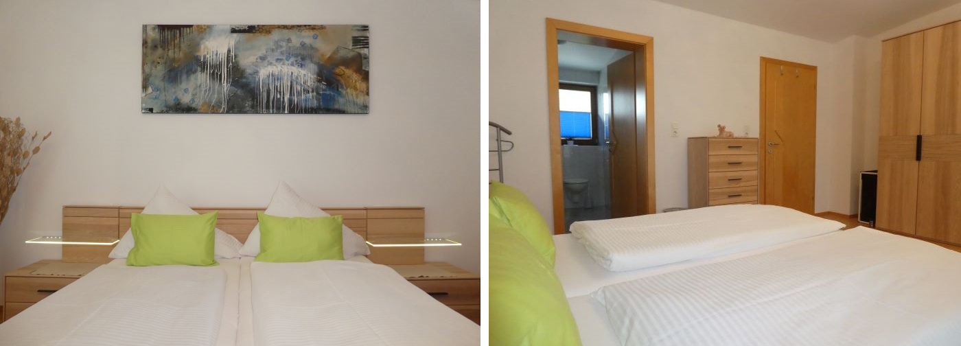 Geräumiges Schlafzimmer mit Doppelbett Schlafzimmer Zum Glueck